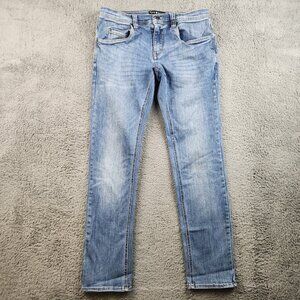 Empyre Jeans Mens 30x29 Blue Skeletor Stretch Denim Slim Fit Straight Leg Modern